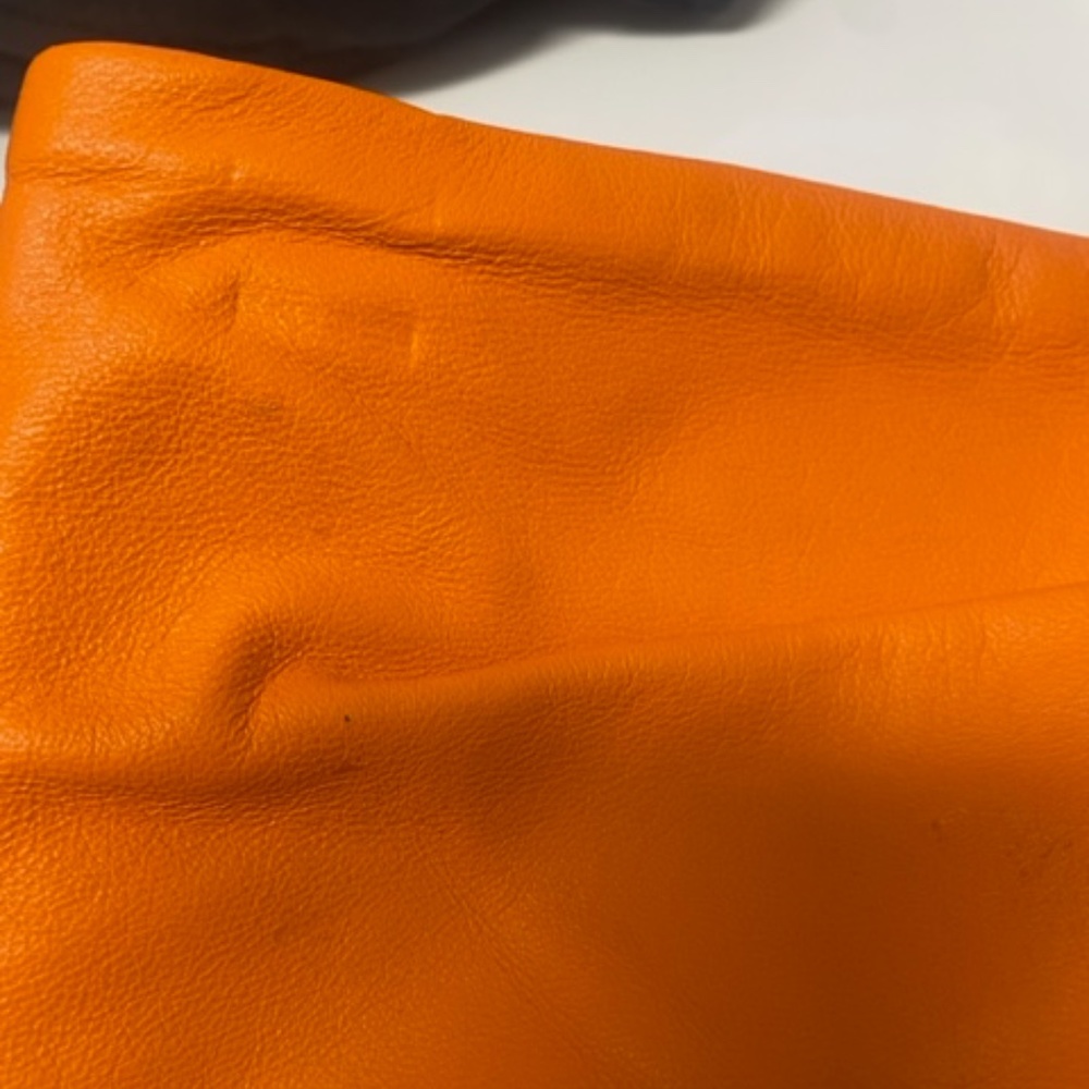 Camila Coelho Clementine Leather Skirt Orange - Picture 7 of 13